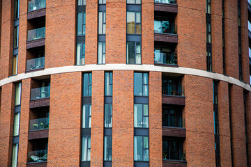 Canvas Print - Red brick building