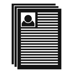 Poster - Personal guard papers icon. Simple illustration of personal guard papers vector icon for web design isolated on white background
