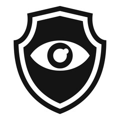 Poster - personal guard eye shield icon. simple illustration of personal guard eye shield vector icon for web