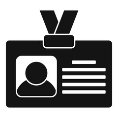 Poster - Guard id card icon. Simple illustration of guard id card vector icon for web design isolated on white background