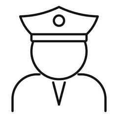 Poster - guard man icon. outline guard man vector icon for web design isolated on white background