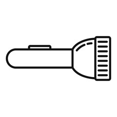 Poster - guard flashlight icon. outline guard flashlight vector icon for web design isolated on white backgro