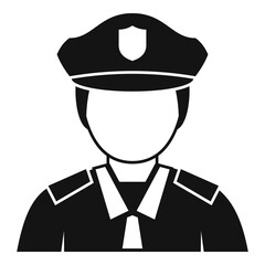 Poster - city policeman icon. simple illustration of city policeman vector icon for web design isolated on wh
