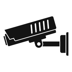 Poster - Policeman outdoor camera icon. Simple illustration of policeman outdoor camera vector icon for web design isolated on white background