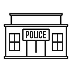 Poster - police building icon. outline police building vector icon for web design isolated on white backgroun