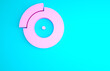© vector_v - Pink Car brake disk with caliper icon isolated on blue background. Minimalism concept. 3d illustration 3D render.