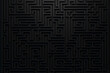 © aurora72 - Dark maze top view. Elegant geometric pattern background. Business concept of find right way. 3d render. 3d illustration.