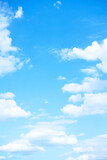 Fototapeta Boho - Blue sky white clouds