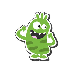 Sticker - Monster Cartoon Illustration