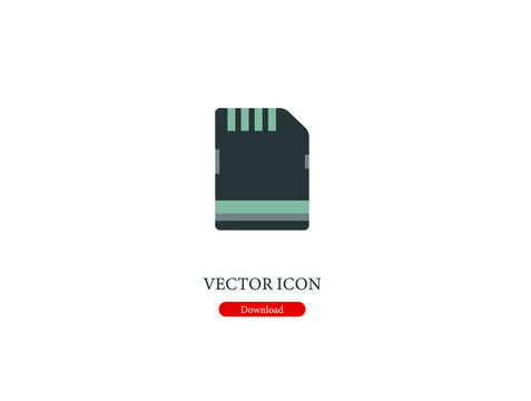 usb flash memory vector icon.  Editable stroke. Symbol in Line Art Style for Design, Presentation, Website or Apps Elements, Logo. Pixel vector graphics - Vector