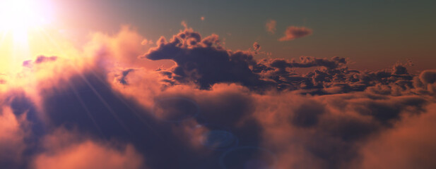  above clouds fly sunset sun ray