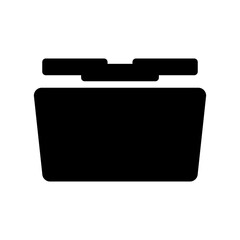 Poster - The folder's vector icon. The folder icon is isolated on a white background.