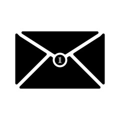 Poster - Mail icon. Vector icon of the postal envelope. Icon of the envelope isolated on a white background.