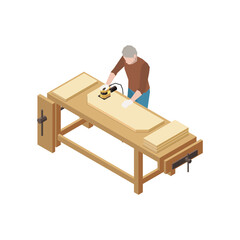 Sticker - Carpentry Isometric Icon