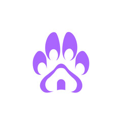 Wall Mural - Paw pet Animal Lover Shelter Logo Design Graphic Concept