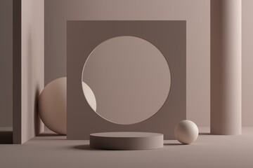 Poster - abstract background minimal style for product branding presentation. mock up scene with empty space.