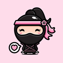 Cute Ninja Girl Character Design