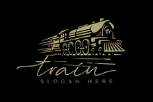 Train Logo Design Template Premium