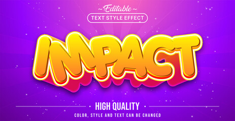 Poster - Editable text style effect - Impact text style theme.