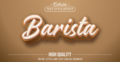 Poster - Editable text style effect - Barista text style theme.