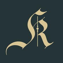 Classical Style K Letter Logo Script Vector Template