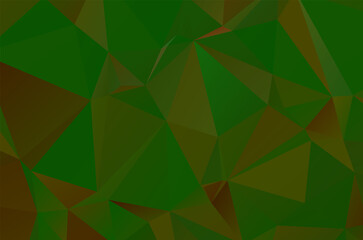 Abstract green vivid wallpaper mosaic background. Geometric triangle