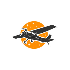 Canvas Print - airplane transportation logo