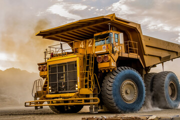 heavy dump truck used for platinum mining in south africa