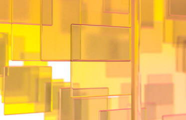 Aufkleber - Abstract 3d Technology background with colorful glass card.