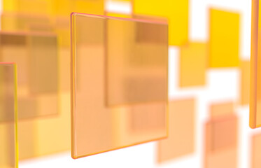 Aufkleber - Abstract 3d Technology background with colorful glass card.