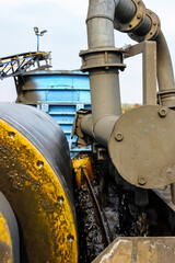 Poster - Vertical shot of the machinery of coal mining in South Africa