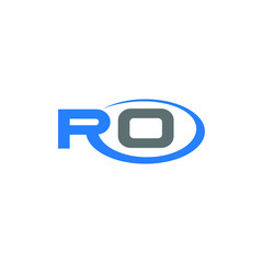 RO logo RO icon RO vector RO monogram RO letter RO minimalist RO triangle RO flat Unique modern flat abstract logo design  