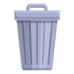 Poster - Trash can icon. Cartoon of trash can vector icon for web design isolated on white background