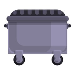 Poster - Dustbin icon. Cartoon of dustbin vector icon for web design isolated on white background