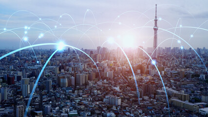 Poster - 都市とネットワーク　スマートシティー 　IoT　ICT　デジタルトランスフォーメーション 