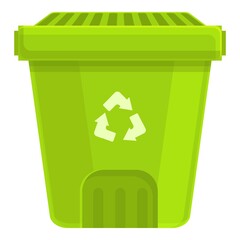 Poster - Garbage bin icon. Cartoon of garbage bin vector icon for web design isolated on white background