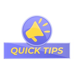 Poster - Tips ideas icon. Cartoon of tips ideas vector icon for web design isolated on white background
