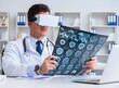 © Elnur - Young doctor looking at MRI scan through VR glasses