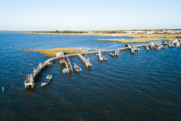 carrasqueira palafito port from aerial view