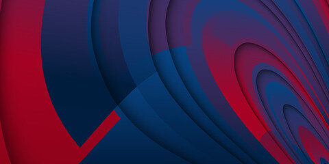 Blue and red abstract smooth waves background. Modern dark blue and red abstract background.