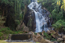 Mae Tia Waterfall Is The Most Beautiful Waterfall In Ob Luang National Park,Doi Kaeo, Chom Thong,Chiang Mai ,Thailand
