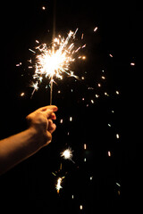 Wall Mural - sparkler in hand