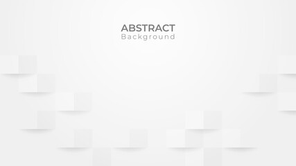 Poster - Abstract modern square background. White and grey geometric texture. vector art illustration