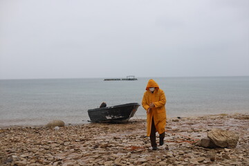 Canvas Print - person on the beach