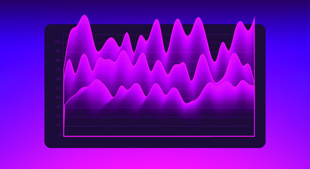 Aufkleber - Data visualization and statistics concept. Abstract mathematical graphs and charts.
