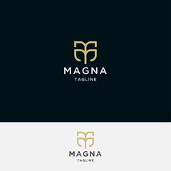Wall Mural - Letter M logo icon design template. Gold, Elegant, luxury, modern, premium vector