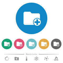 Poster - Add new directory flat round icons