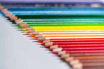 Color pencils isolated on a white background.