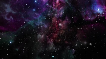 the universe and nebula clouds floating around with stars around them.