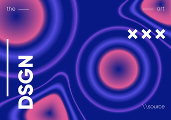 Poster - Wavy gradient shapes composition. Eps10 vector.
